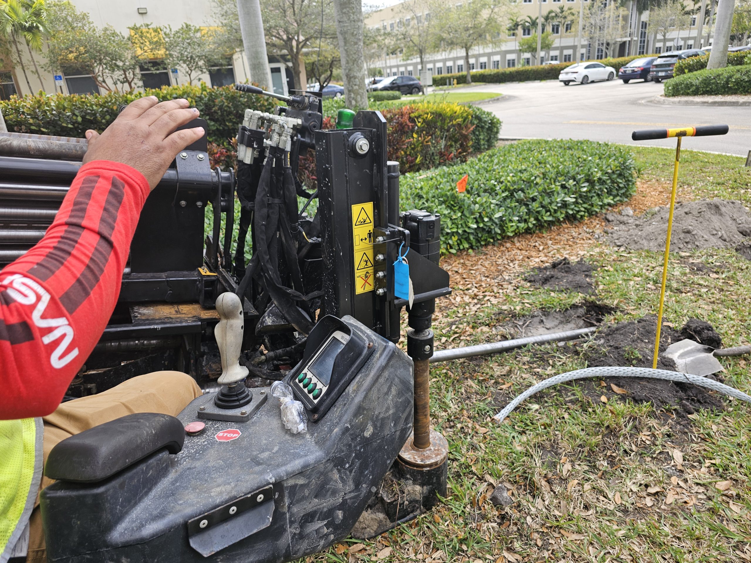Directional drilling equipment used for underground utility installation