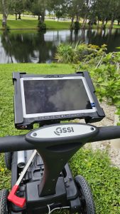Advanced Ground Penetrating Radar (GPR) equipment used by AMFB Utility Contractors for underground utility locating in South Florida.