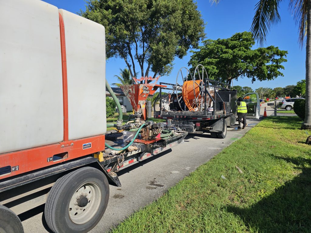 Specialized equipment for underground utility work.